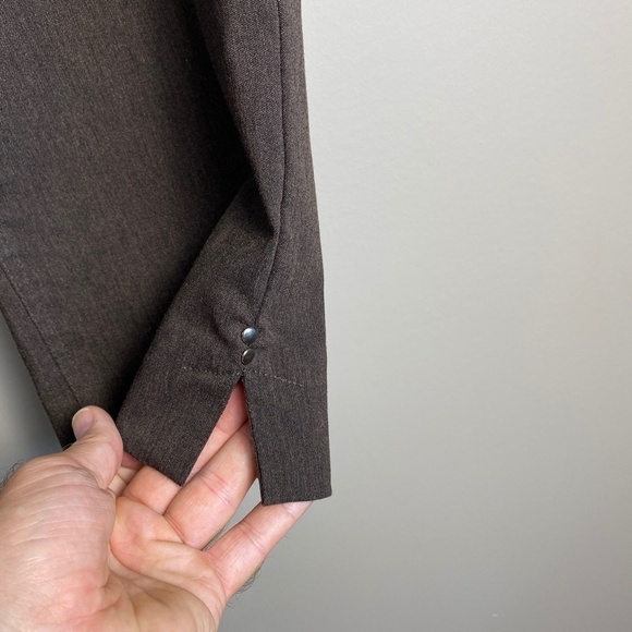 Reitmans Women's Brown Elastic Waist Pull On Capri Dress Pants Size 9 - Picture 3 of 10